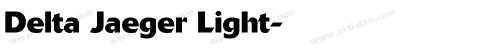 Delta Jaeger Light字体转换